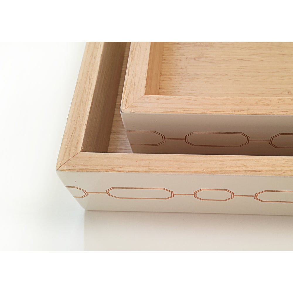 Norma Square Nesting Trays (2) in White