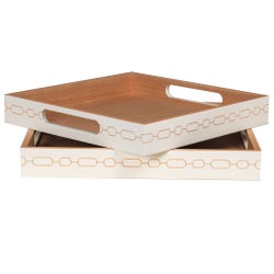 Norma Square Nesting Trays (2) in White
