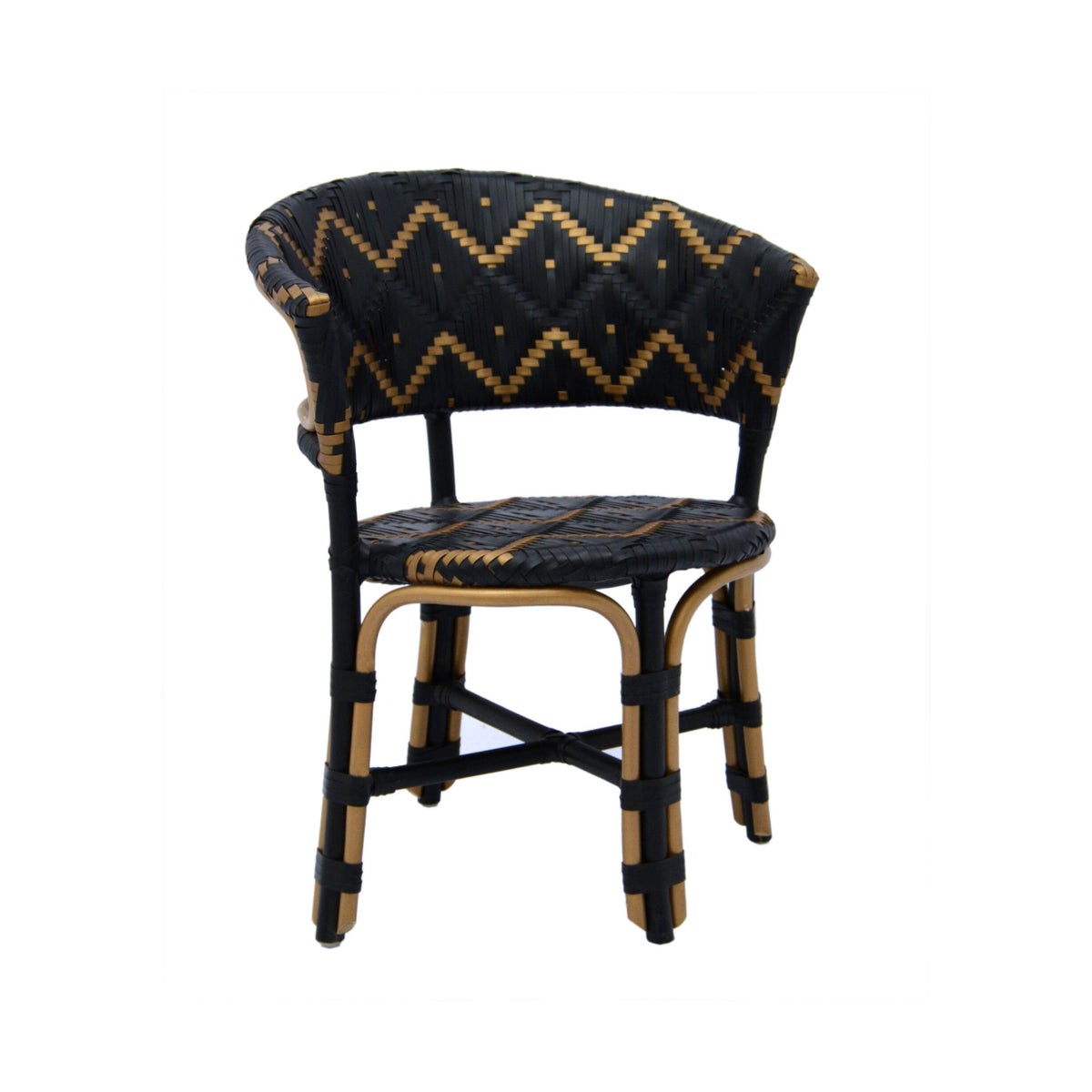 Pinnacles Occasional Chair in Black/Gold