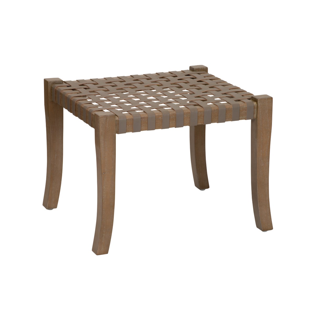 Sasha Leather Woven Stool