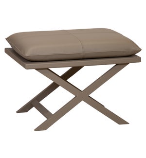 Sonoma Leather Stool in Grey