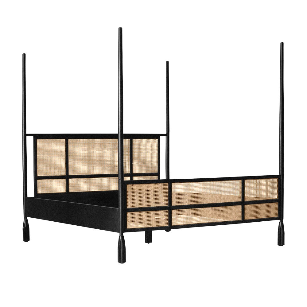 Stockholm Queen Bed in Black