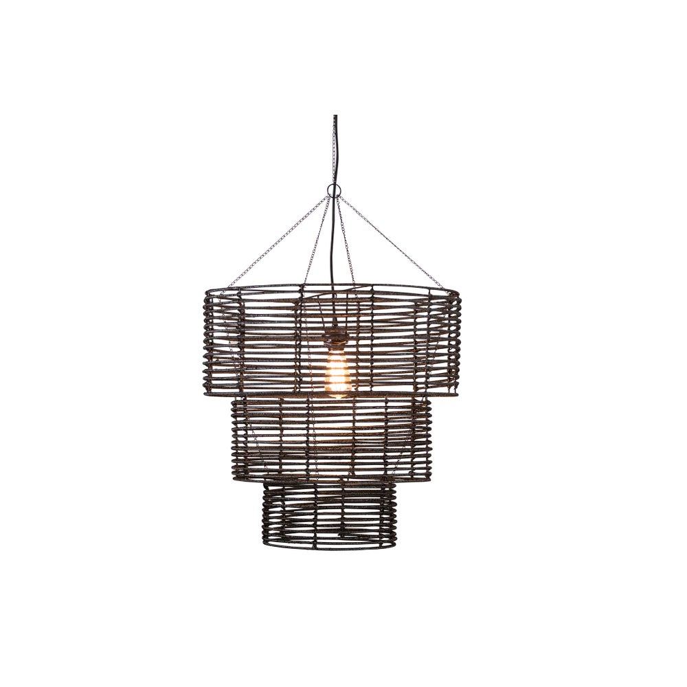 3 Tier Chandelier in Black