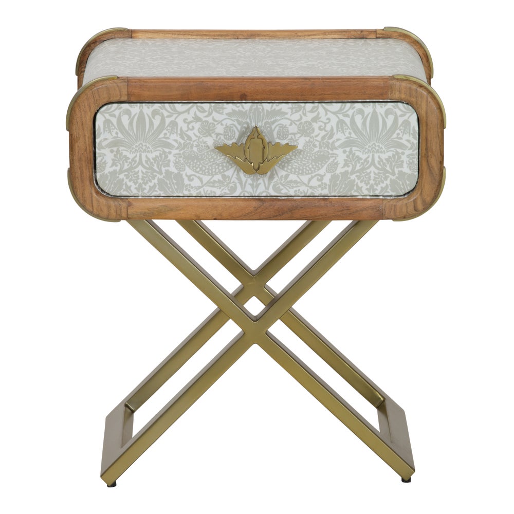 Strawberry Thief Side Table in Neutral
