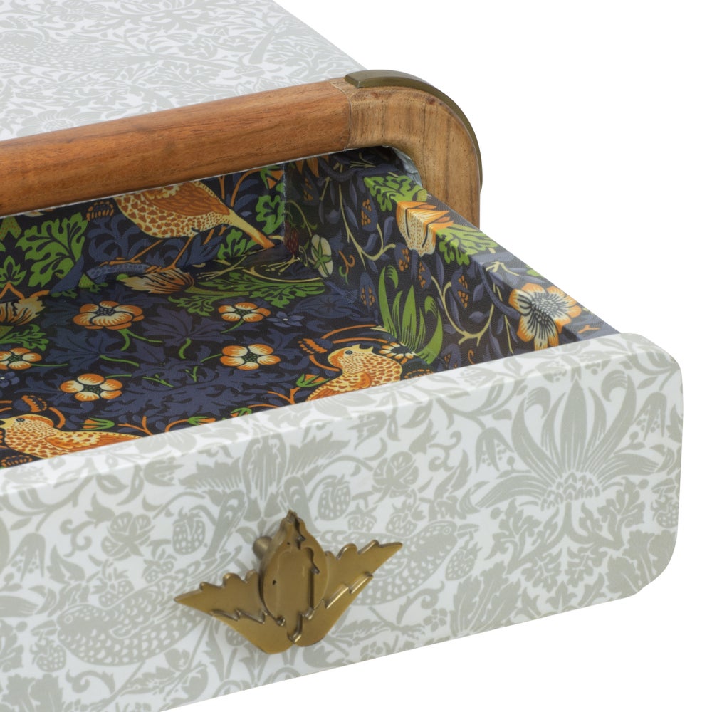 Strawberry Thief Side Table in Neutral