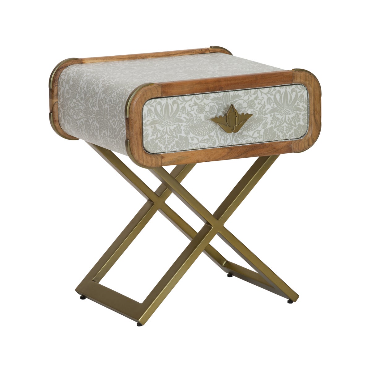 Strawberry Thief Side Table in Neutral
