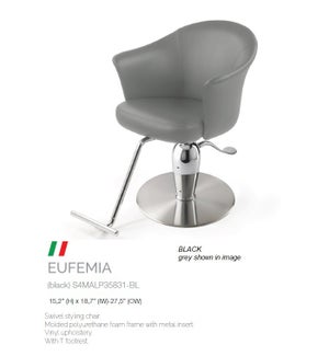 BE EUFEMIA SWIVEL STYLING CHAIR BLACK