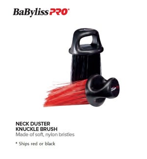 DA BP NECK DUSTER KNUCKLE BRUSH EACH (RED OR BLACK)