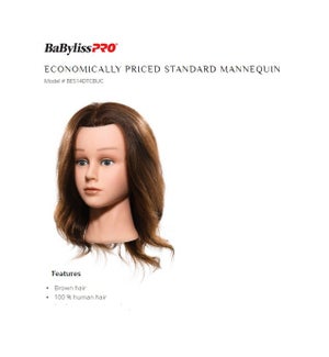 DA BP MANNEQUIN HEAD/EUROPEAN TEXTURE HAIR (14DTCB)