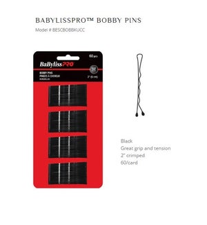 DA BP BOBBY PINS BLACK 60/CARD 2" CRIMPED