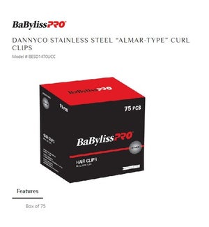 DA BP STAINLESS STEEL CURL CLIPS  75/BOX