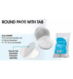D SL ROUND PADS WITH TABS 60/PK