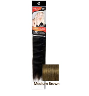 FIRST LADY HH #3 MEDIUM BROWN 18" DUAL TAPE EXTENSION