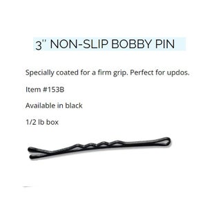 3 " BLACK NON-SLIP BOB PINS