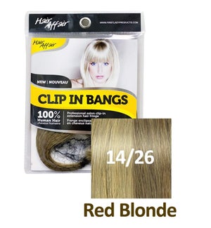 FIRST LADY HAIR AFFAIR CLIP IN BANGS #14/26 RED BLONDE