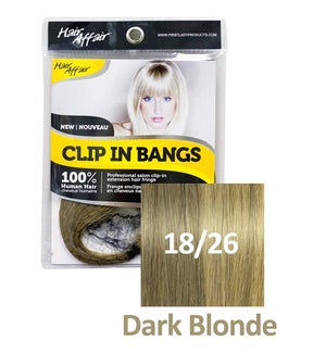 FIRST LADY HAIR AFFAIR CLIP IN BANGS #18/26 DARK BLONDE