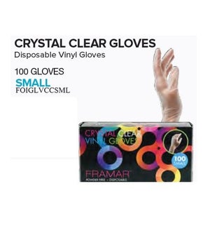FRAM CRYSTAL CLEAR GLOVES - SMALL (100)
