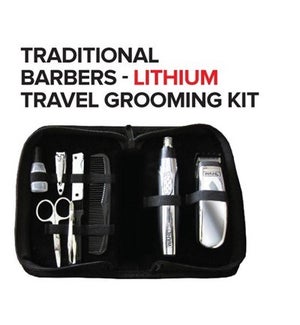 WAHL TRADITIONAL BARBERS - LITHIUM TRAVEL GROOMING KIT