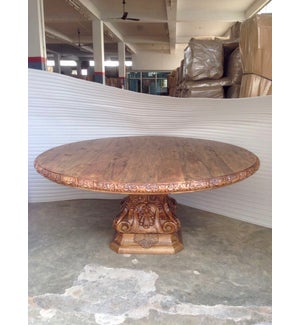 Amer Carved Round Dining Table 72"