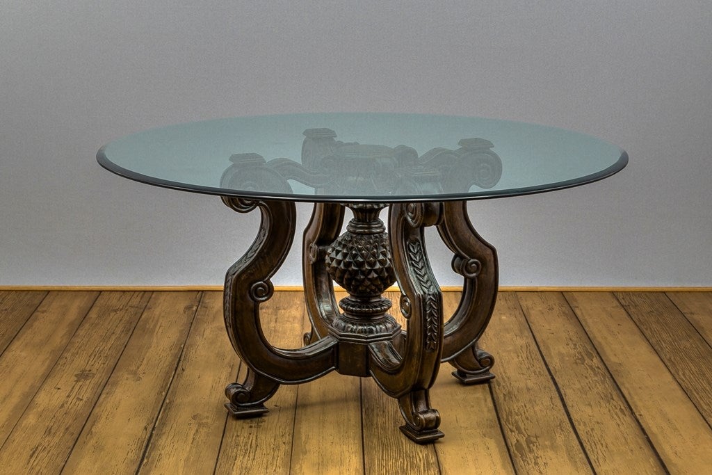 60 round glass table top