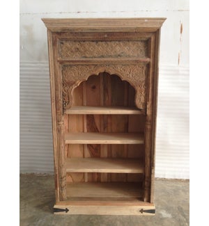 Reclaimed Wood Old Door Open Bookshelf