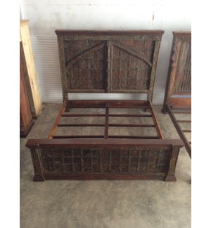 Reclaimed Wood Old Door Bed