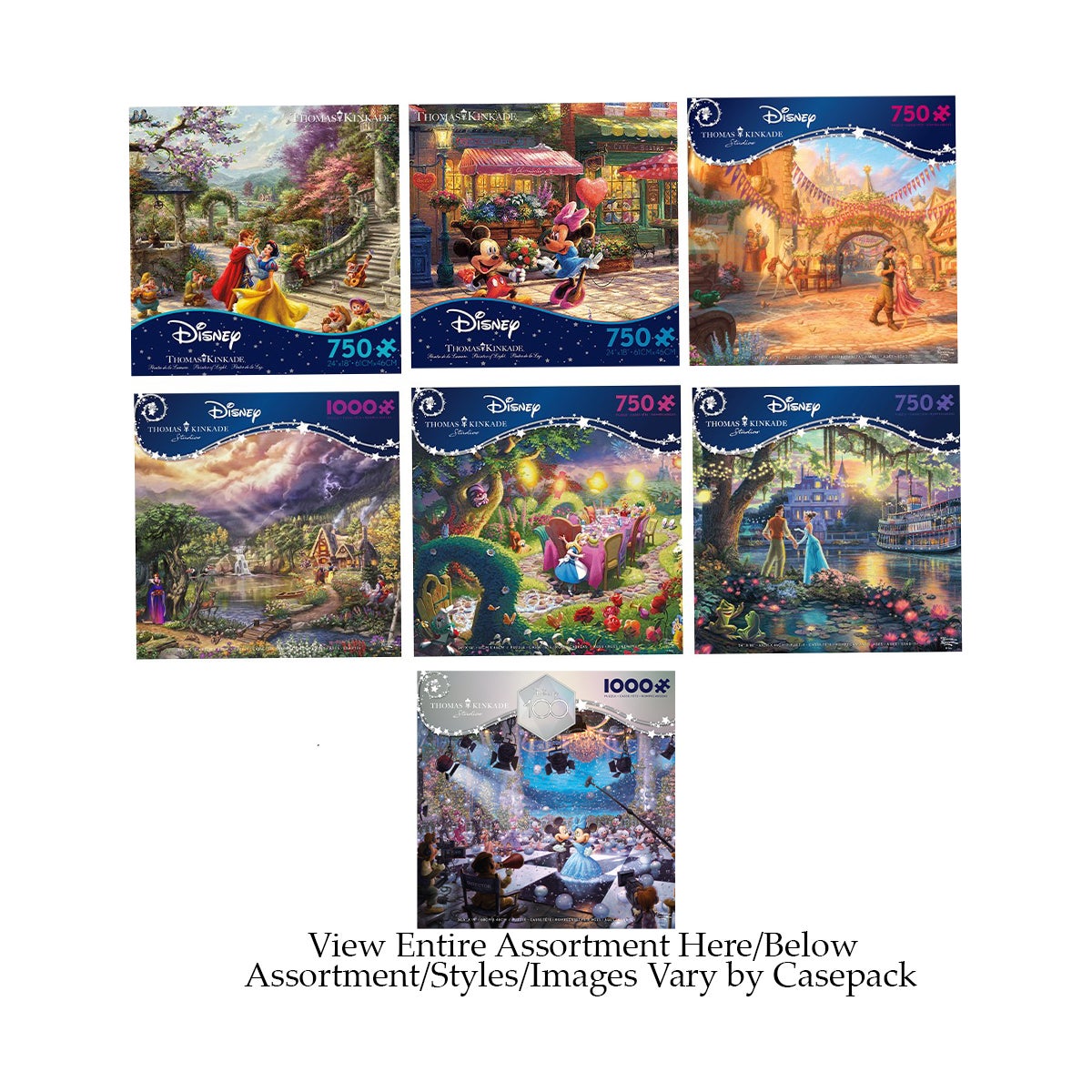750pc Thomas Kinkade Disney Dreams Asst 6 Bl Puzzles Kroeger Inc 750pc Thomas Kinkade Disney Dreams Asst 6 Bl Puzzles Kroeger Inc