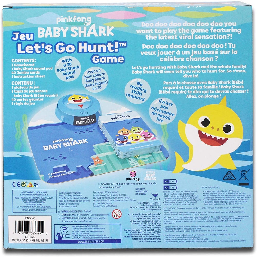 BABY SHARK - LET'S GO HUNT GAME (4) BL - cardinal | Kroeger Inc.