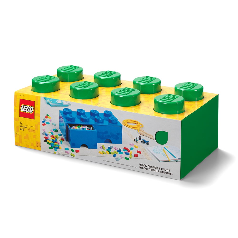 LEGO 8 Knob Dark Green Small Storage Box by Room Copenhagen NEW 