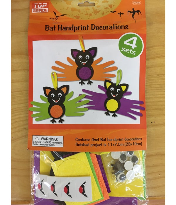 halloween bat handprint decoration 24/144s