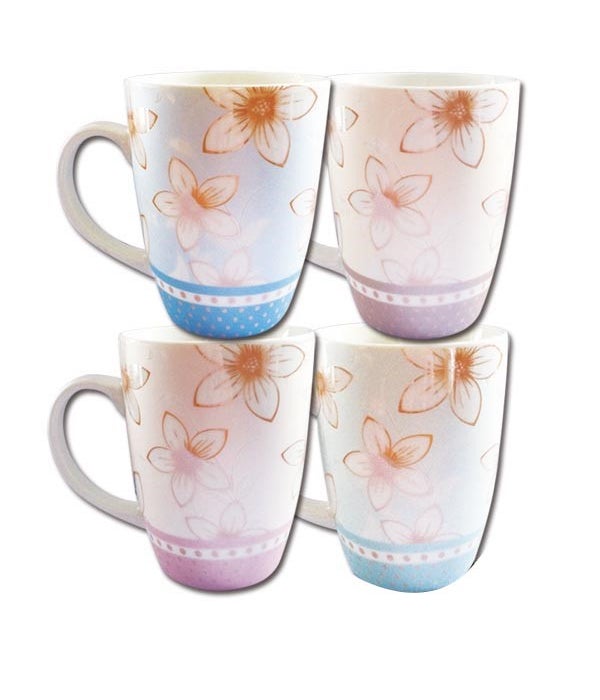 ceramic mug flower 12oz/48s