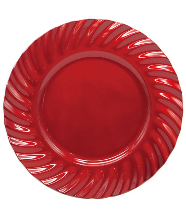 13"charger plate red 24s