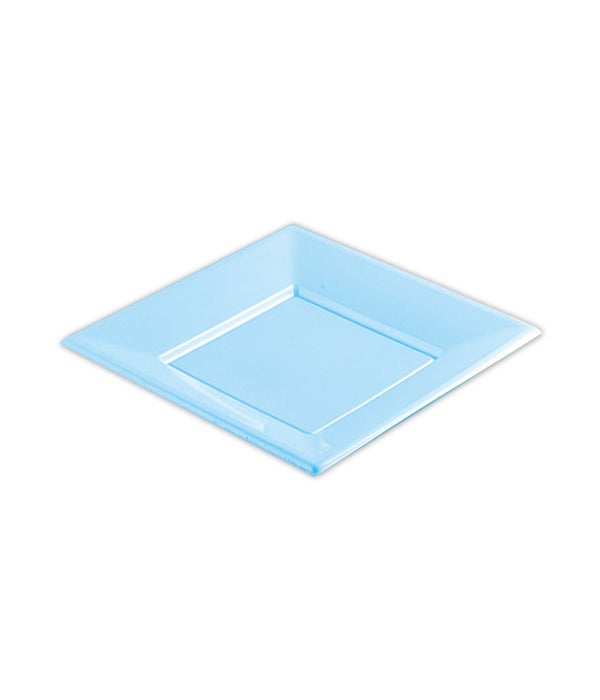 7"/8ct plastic plate/sq 36s macron blue