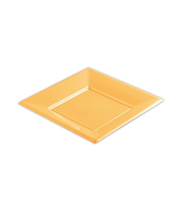 7"/8ct plastic plate/sq 36s macron orange
