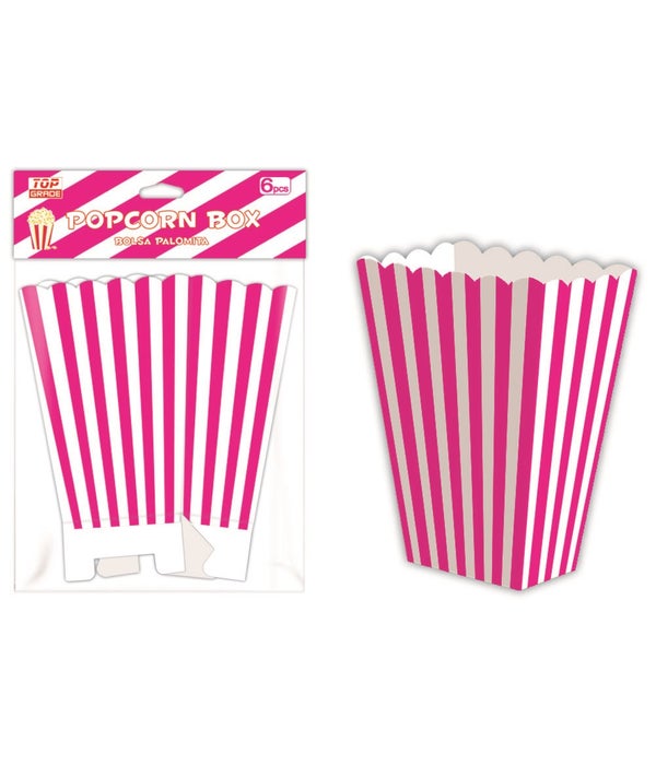 6ct popcorn box hotpink 12/144 strip