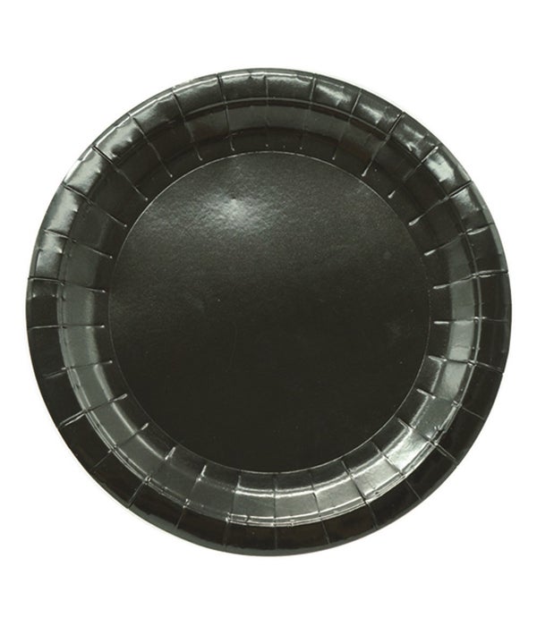 9"/8ct pp plate blk 24/144s
