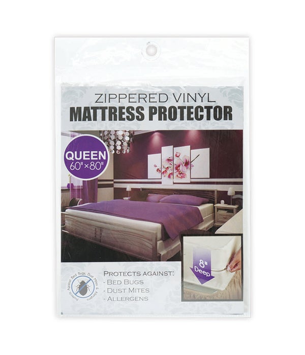 zippeed mattress cover/Q 24s 80x60x10" queen size