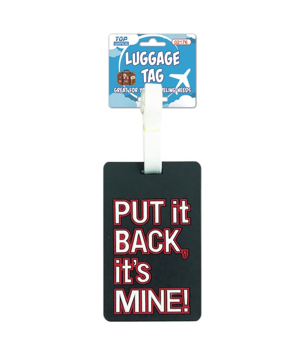 luggage tag 12/300s "put it back, it is mine"