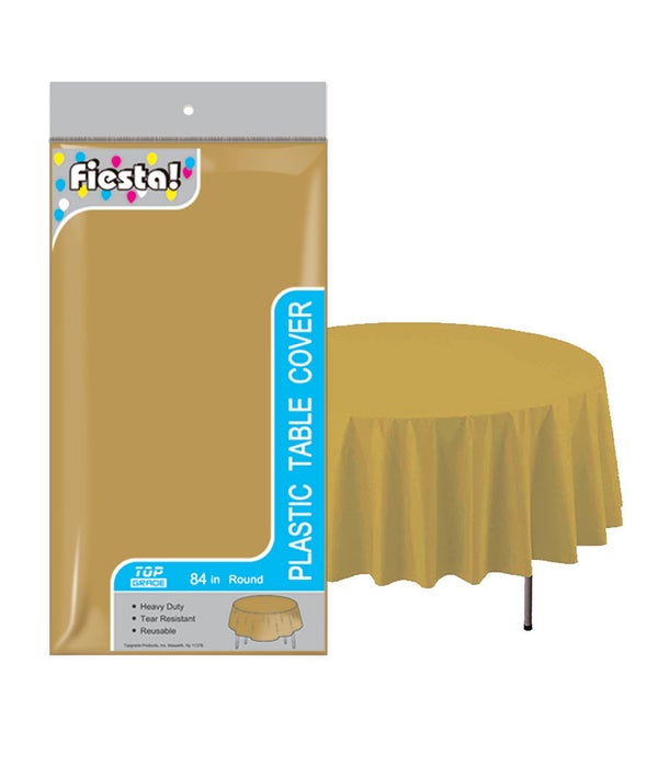 table cover gold 84"/48s