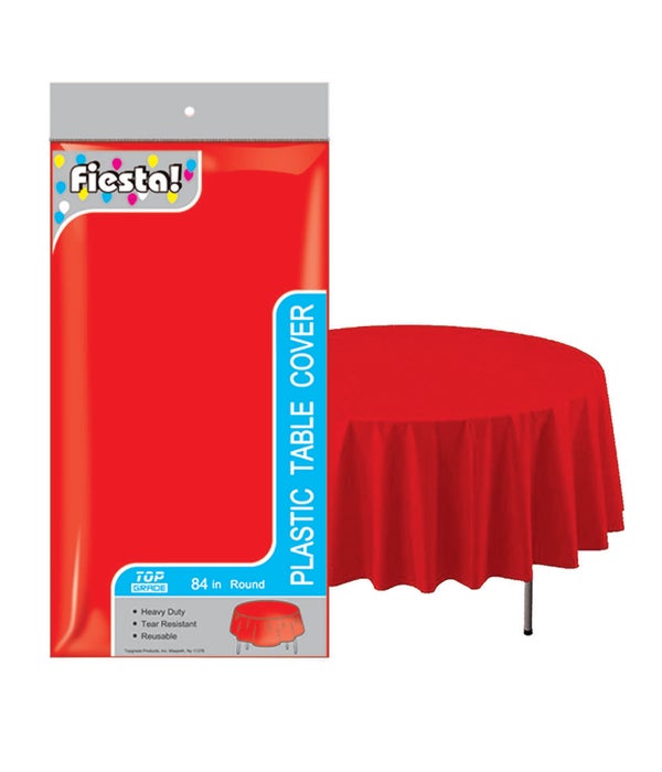 table cover red 84"/48s
