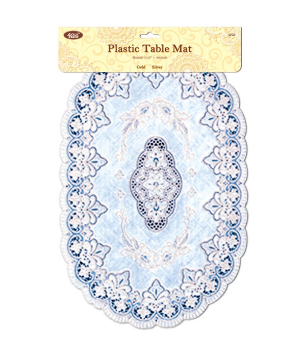 placemat oval silver 12/144s 12x18"
