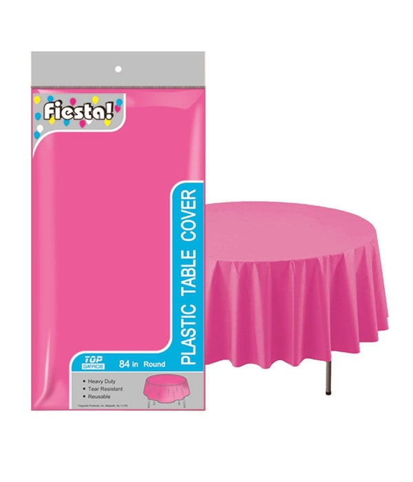 table cover hot pink 84"/48s