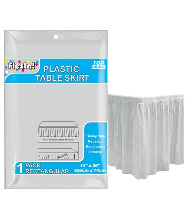 table skirt silver 29x168"/36s