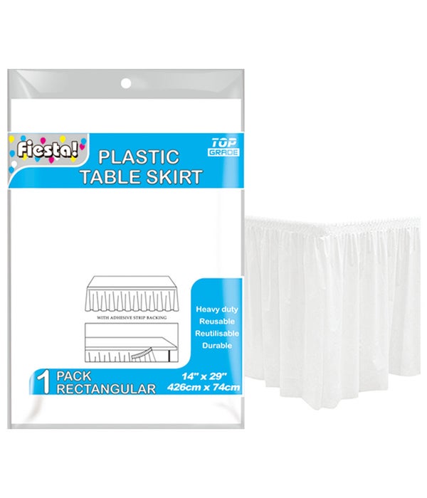 table skirt white 29x168"/36s