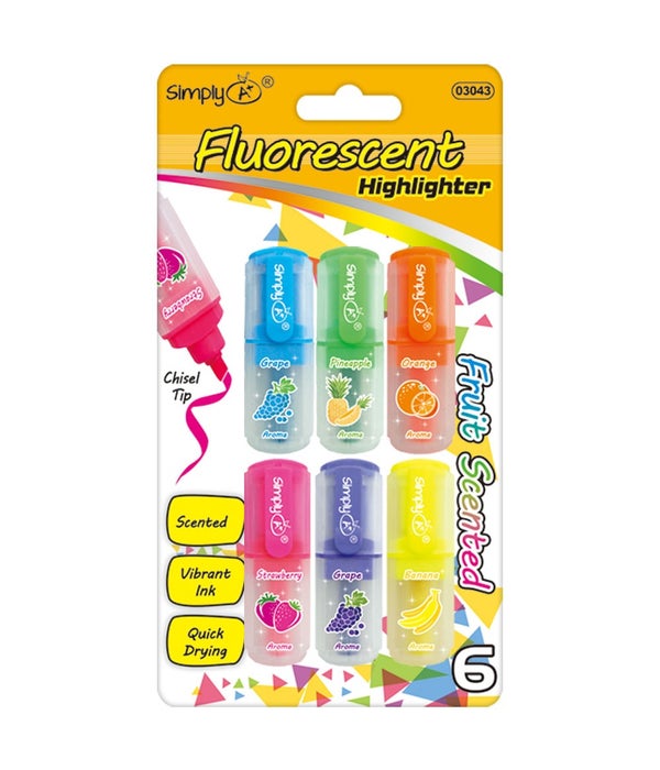 6-color highlighter 24/144s fruit scented