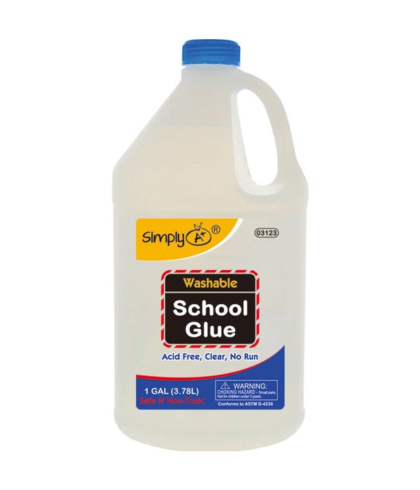 washable clear school glue 3.78L/1Gallon 4s