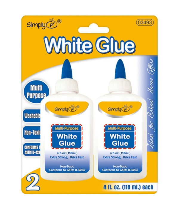 2pc/4oz white glue 24/72s