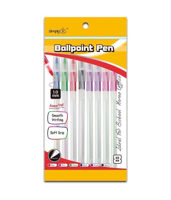 8ct ballpoint pen astd 24/144s