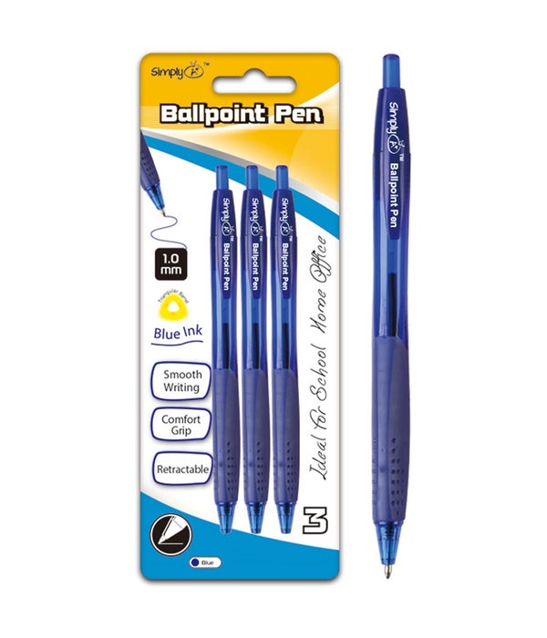 3ct retractable ballpoint pen