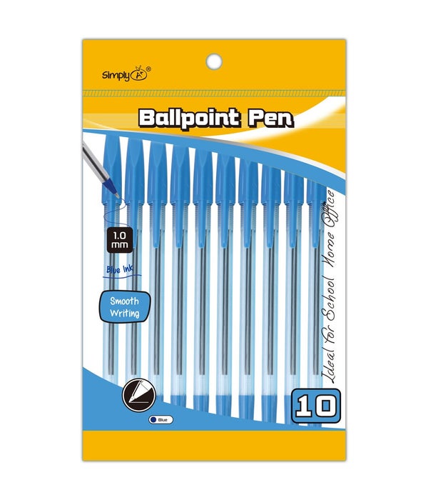 10ct ballpoint pen blue24/144